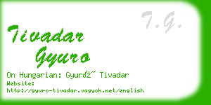 tivadar gyuro business card